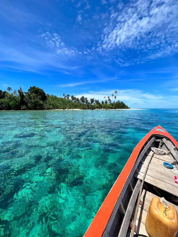 Bateau îles coraux